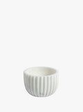 Whispering Ribbed Marble Bowl – 4" Handcrafted Decorative Marble Accent Bowl for Tabletop, Vanity, or Entryway, Modern White Stone Catchall Dish