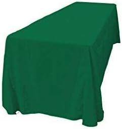 LA Linen Polyester Poplin Washable Rectangular Tablecloth, Stain and Wrinkle Resistant Table Cover 90x156, Fabric Table Cloth for Dinning, Kitchen, Party, Emerald Green Emerlad Green 90 in x 156 in