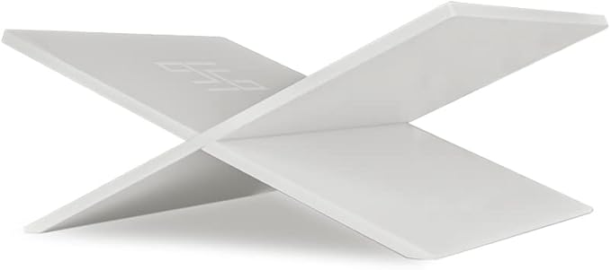 Honygebia White Acrylic Book Stands - Cross Frame Acrylic Book Holder, Open Bookstand for Display and Reading, Suitable for Art, Bible, Cookbook, Easel, Magazine, Textbooks 12.5" x 9.5" x 5.5"