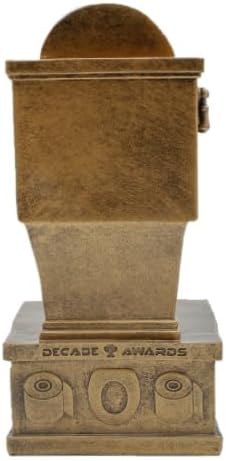 Decade Awards Action Pedestal Gold Toilet Bowl Trophy with Optional Inserts - Custom Engraved Plate On Request (7 Inch Tall)