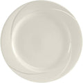 Tuxton China ASU-005 Plate, 9" Diameter, Round, Wide Rim, Embossed Pattern, Microwave and Dishwasher Safe, Oven Proof, Fully Vitrified, Ceramic, AlumaTux, San Marino, Pearl White, Pack of 24