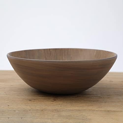 Seraphic 3pc Large Decorative Bowl for Coffee Table Decor, Kitchen, Dining Room Centerpieces, Orbs/Balls Included, Light Brown