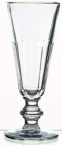La Rochere Perigord Champagne Flutes Set of 6 – Classic French Toasting Glasses with Faceted Ribbed Silhouette – Pressed Stemmed Flutes for Sparkling Wine, Mimosas & Elegant Entertaining (5.4 Oz)