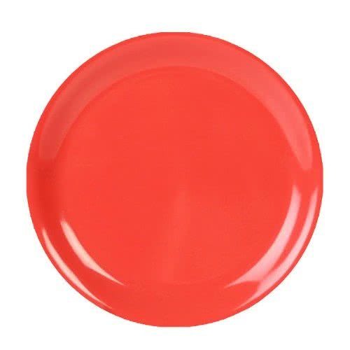 Yanco MS-107RD Mile Stone Narrow Rim Round Plate, 7.25" Diameter, Melamine, Orange Red Color, Pack of 48