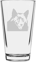 Schipperke Custom Personalized Dog Themed Etched All Purpose 16oz Pint Glass