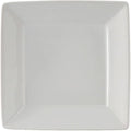 Tuxton China BWH-0845 Plate, 8-1/2", Square, Wide Rim, Microwave and Dishwasher Safe, Oven Proof, Fully Vitrified, Ceramic, DuraTux, White, Pack of 12