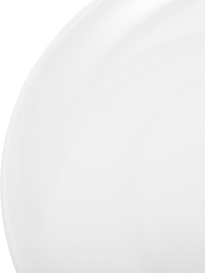 White Melamine Dinner Plates round 201mm, Sturdy Plastic China Plates for Home and Commercial Use, Farmhouse Style Tableware for Bbq, Salad, Snack Serving