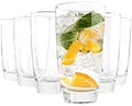 Vikko 16.4 Ounce Water Tumblers | Large All Purpose Drinking Glasses – Thick and Durable Construction – Beautiful Design – Heavy Base – Dishwasher Safe– Set of Six Tall Glass Tumblers