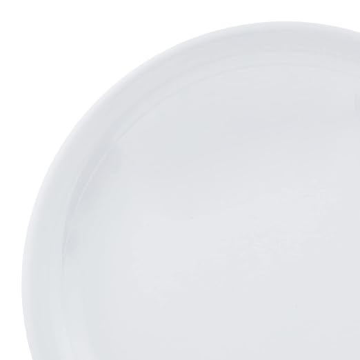 Amazon Basics Melamine (Plastic) Plate, 6 Piece Set, 9 in, White