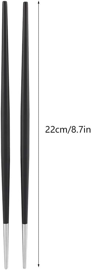 2 Pairs 304 Stainless Steel Chopstick Japanese Sushi Chopsticks Tableware Set Korean Chopsticks Set |Silver Black| chopstick sushi