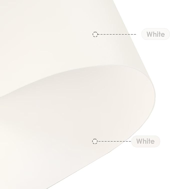 Round Table Pad, 1.8mm Thick, 30 Inch Diameter, Leather Table Cover and Protector for Dining Table Top (White+White)