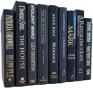 Real Books by Color® (Set of 9, Black Gold) Decorative Bookshelf Home Decor Shelf Styling Photo Prop
