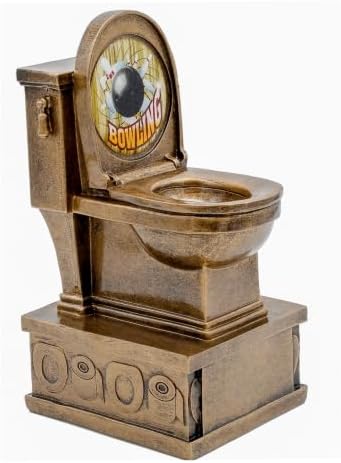 Decade Awards Action Pedestal Gold Toilet Bowl Trophy with Optional Inserts - Custom Engraved Plate On Request (7 Inch Tall)