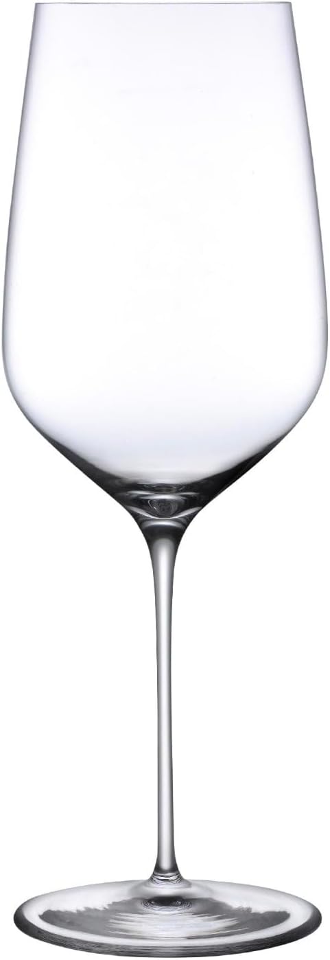NUDE Wine Glass, Stem Zero Masterglass – Crystal Long Stem Red and White Wine Glass for Any Wine and Champagne, Lead-Free, Dishwasher Safe, 14.25 oz