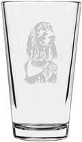 Irish Setter Dog Themed Etched All Purpose 16oz Pint Glass