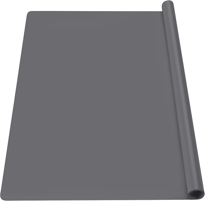 Gartful Silicone Craft Sheet Dark Gray 27.6" x 19.7" - Large Nonstick Nonskid Desk Work Mat & Countertop Protector