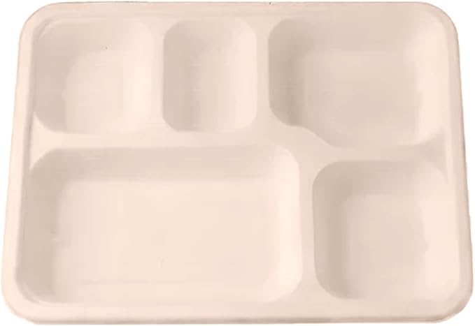 Pack of 250 Meal Tray Deep 5 Compartments – Durable Disposable Food Tray – Ideal for Catering, Takeaway & Events – Microwave Safe – Bulk Pack – Eco-Friendly & Sustainable