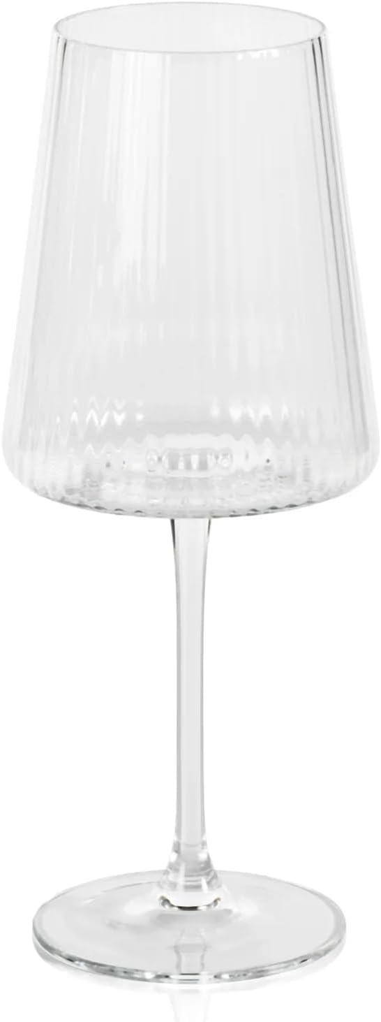 Zodax Bandol Fluted Textured Glasses or Stemware Sets of 2 or 4 (Wine S/2)