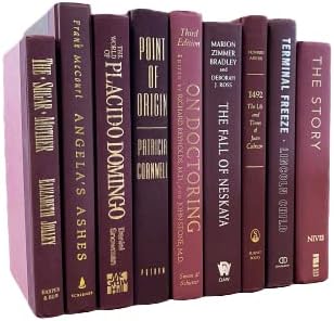 Real Books by Color® (Set of 3, Maroon) Decorative Bookshelf Home Decor Shelf Styling Photo Prop