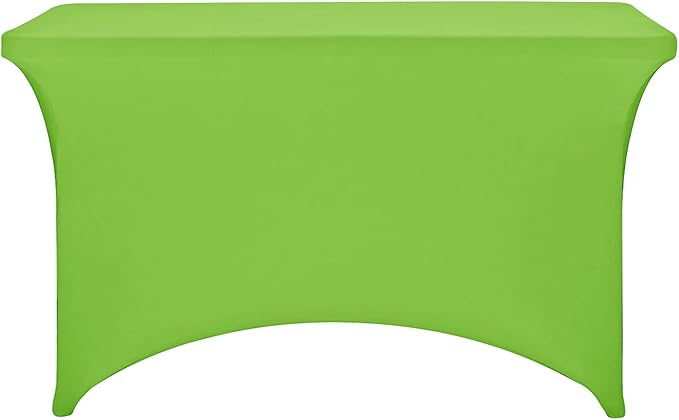 LZY Spandex Fitted Stretch Table Cover for 4ft or 6ft or 8ft Folding Table, Rectangular Cocktail Tablecloth, Perfect for Party or Banquet