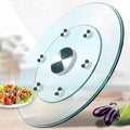 26.7 inch Lazy Susan for Table Top Tempered Glass Rotating Serving Tray for Dining Table, Kitchen Lazy Susan Organizer Spinning Rotating Food Server Party Centerpieces Heavy Duty