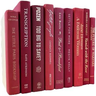 Real Books by Color® (Set of 3, Red) Decorative Bookshelf Home Decor Shelf Styling Photo Prop