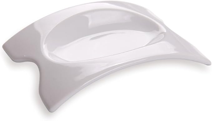 Restaurantware 4.1 x 2.9 Inch Mini Dishes 10 Rectangle Sauce Plates - Concave Design Oven-Safe White Porcelain Tasting Dishes Microwave-Safe Serve Appetizers Desserts or Condiments