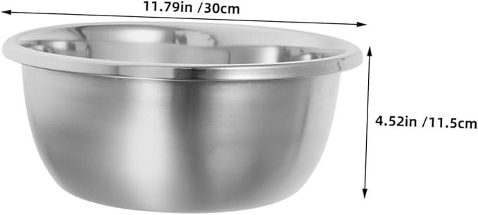 Stainless Steel Mixing Bowl Kitchen Prep Bowl for Baking Salad and Cooking Durable Noodle Bowl Space Saving Design Smooth Finish for Easy Handling