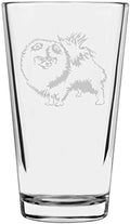 Pomeranian Custom Personalized Dog Themed Etched All Purpose 16oz Pint Glass