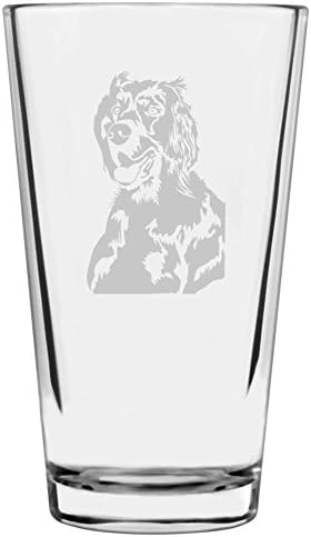 Gordon Setter Dog Themed Etched All Purpose 16oz Pint Glass