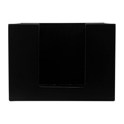 Restaurantware Black Bamboo Napkin Holder Bundle of 2 Square Organizer 5.5 x 5.5 x 4 Inches Cocktail Caddy Durable Open-Top Tray Black