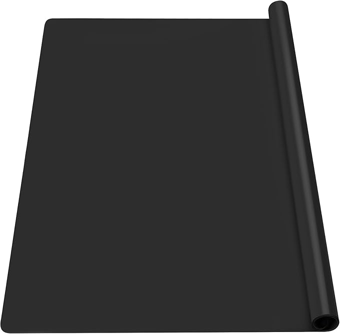 Gartful Oversize Silicone Mat for Crafts, 27.6" x 19.7" Silicone Craft Sheet Jewelry Casting Mold, Countertop Mat, Counter Table Protector, Multipurpose Mat, Placemat, Black