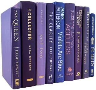 Real Books by Color® (1 Single, Purple) Decorative Bookshelf Home Decor Shelf Styling Photo Prop