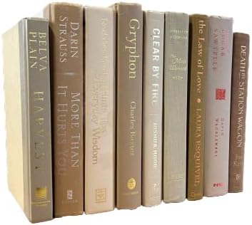 Real Books by Color® (1 Single, Neutral) Decorative Bookshelf Home Decor Shelf Styling Photo Prop