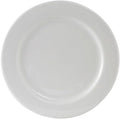 Tuxton China ALA-104 Plate, 10-1/2" Diameter, Round, Wide Rim, Rolled Edge, Microwave and Dishwasher Safe, Oven Proof, Fully Vitrified, Alaska, Porcelain White, Pack of 12