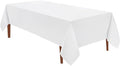 VidaFete 1 Pack Tablecloth 60 * 120inch Rectangle Table Cloth Polyester, Stain Wrinkle Resistant Dining Table Cover for Kitchen Dinning Party Wedding Rectangle Tabletop Buffet Decoration(White)
