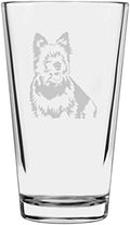 Keeshond Dog Themed Etched All Purpose 16oz Pint Glass