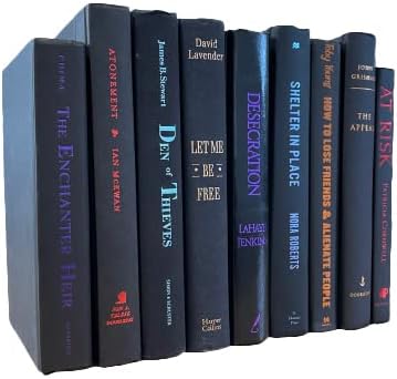 Real Books by Color® (Set of 3, Black Multi) Decorative Bookshelf Home Decor Shelf Styling Photo Prop