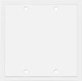 Henne Bery Modern Edge Decorative Wall Plate Switch Plate Outlet Cover, Durable Solid Zinc Alloy (Double Blank, White)