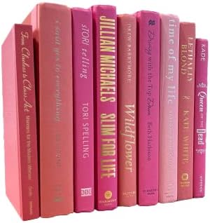 Real Books by Color® (Set of 7, Pink) Decorative Bookshelf Home Decor Shelf Styling Photo Prop