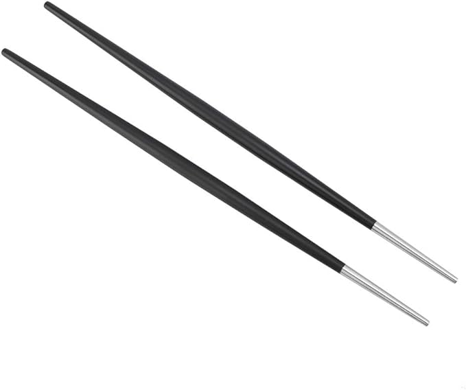 5 Pairs 304 Stainless Steel Chopstick Japanese Sushi Chopsticks Tableware Set Korean Chopsticks Set |Silver Black| chopstick sushi