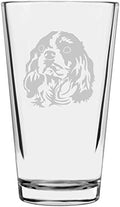 Cavalier King Charles Spaniel Customizable Dog Themed Etched All Purpose 16oz Pint Glass
