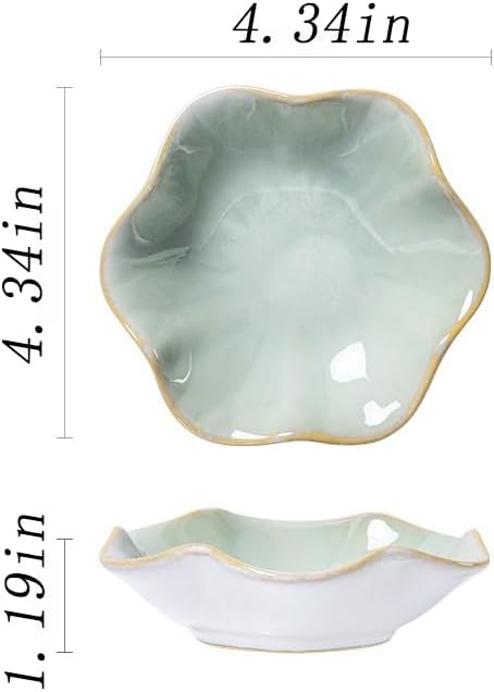 Jewelry Dish Tray - Ceramic Trinket Tray for Rings, Keys, Earrings | Decorative Key Bowl for Women, Gift for Friends, Sisters, Daughter, Mother, Lotus leaf shap, Jewelry Trays (Light Green)