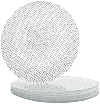 Vikko Elegant Textured Glass Plates - Set of 4 Stackable Salad & Dessert Plates, 8.5 Inch, Dishwasher Safe