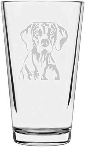 Vizsla Customizable Dog Themed Etched All Purpose 16oz Pint Glass