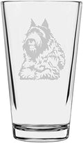 Bouvier des Flandres Customizable Dog Themed Etched All Purpose 16oz Pint Glass