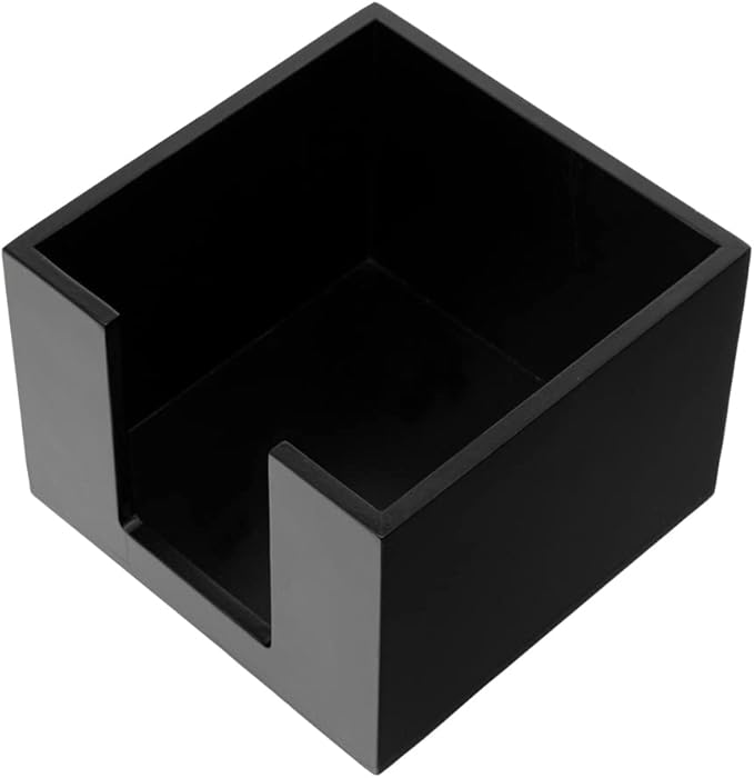 Restaurantware 5.5 x 4 Inch Cocktail Napkin Holder 1 Square Flat Napkin Holder - For Bars Kitchen Tables or Countertops Sturdy Black Bamboo Tissue Napkin Holder Dining Room Decor