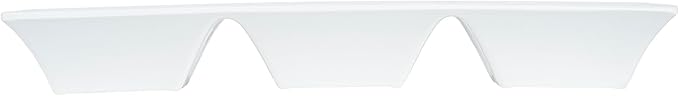 Melamine Triple Bowl, Melamine Triplet Bowl Set - Square Bowls - White - 8.8" - 10ct Box - Voga - Restaurantware