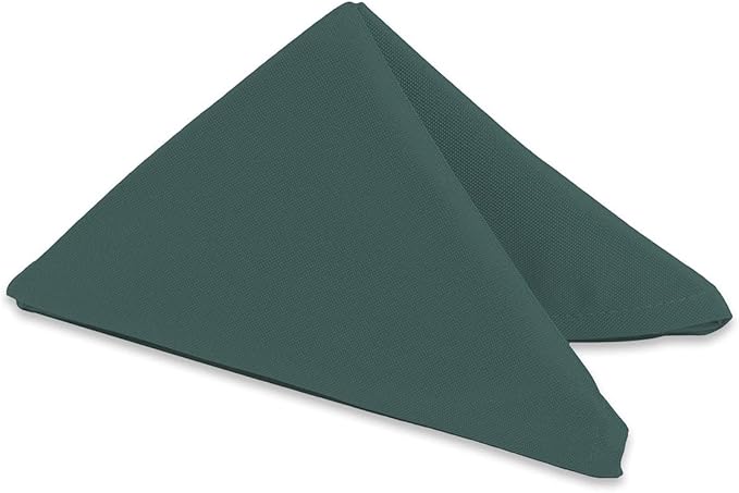 Polyester Cloth Napkins - Washable Soft Table Linens - Durable & Elegant for Dining, Restaurants, Weddings, Events, Rentals, Banquets, & Parties - Premium Quality Set of 250, Hunter Green, 17"x17"