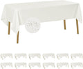 Fokitut 12 Pack Waterproof Rectangle Tablecloth, 60x120 Inch,Stain Resistant and Wrinkle Polyester Table Cloth, Fabric Table Cover for Kitchen Dining, Wedding, Party, Holiday Dinner-Ivory